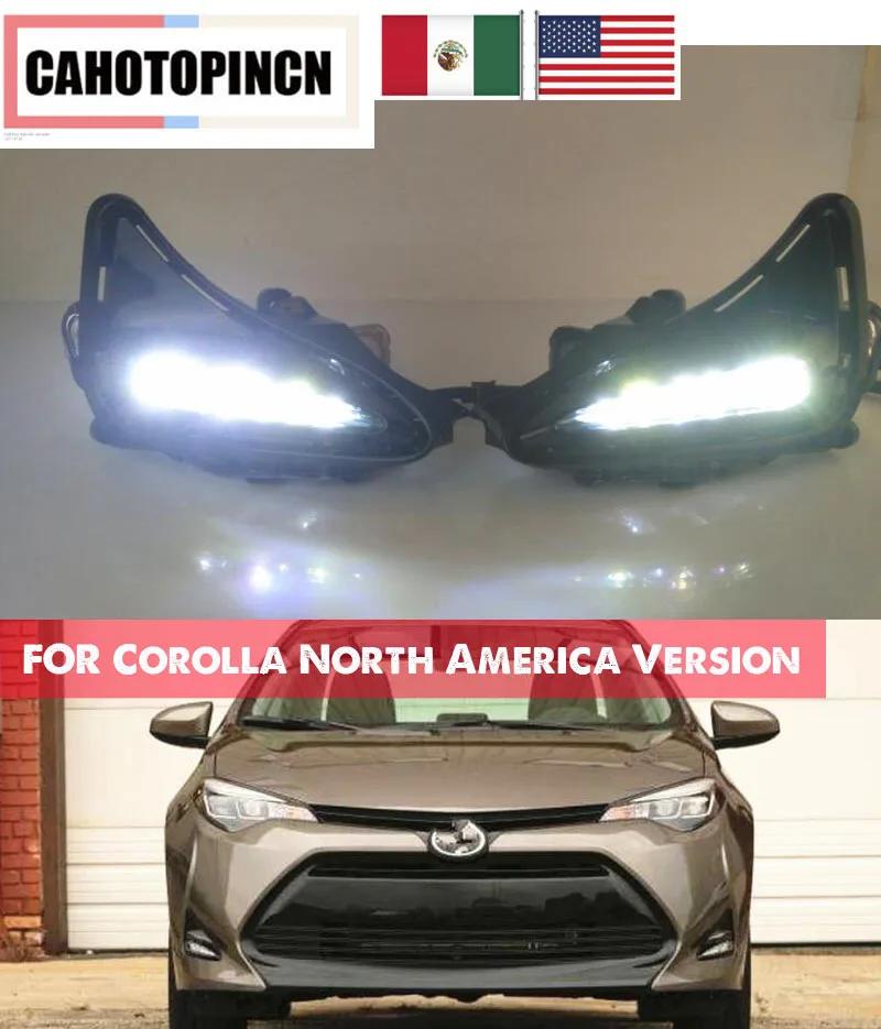 DRL For Toyota Corolla Ϲ  2017 12V LED DRL ְ  Ʈ ϱ  Ȱ  Ŀ